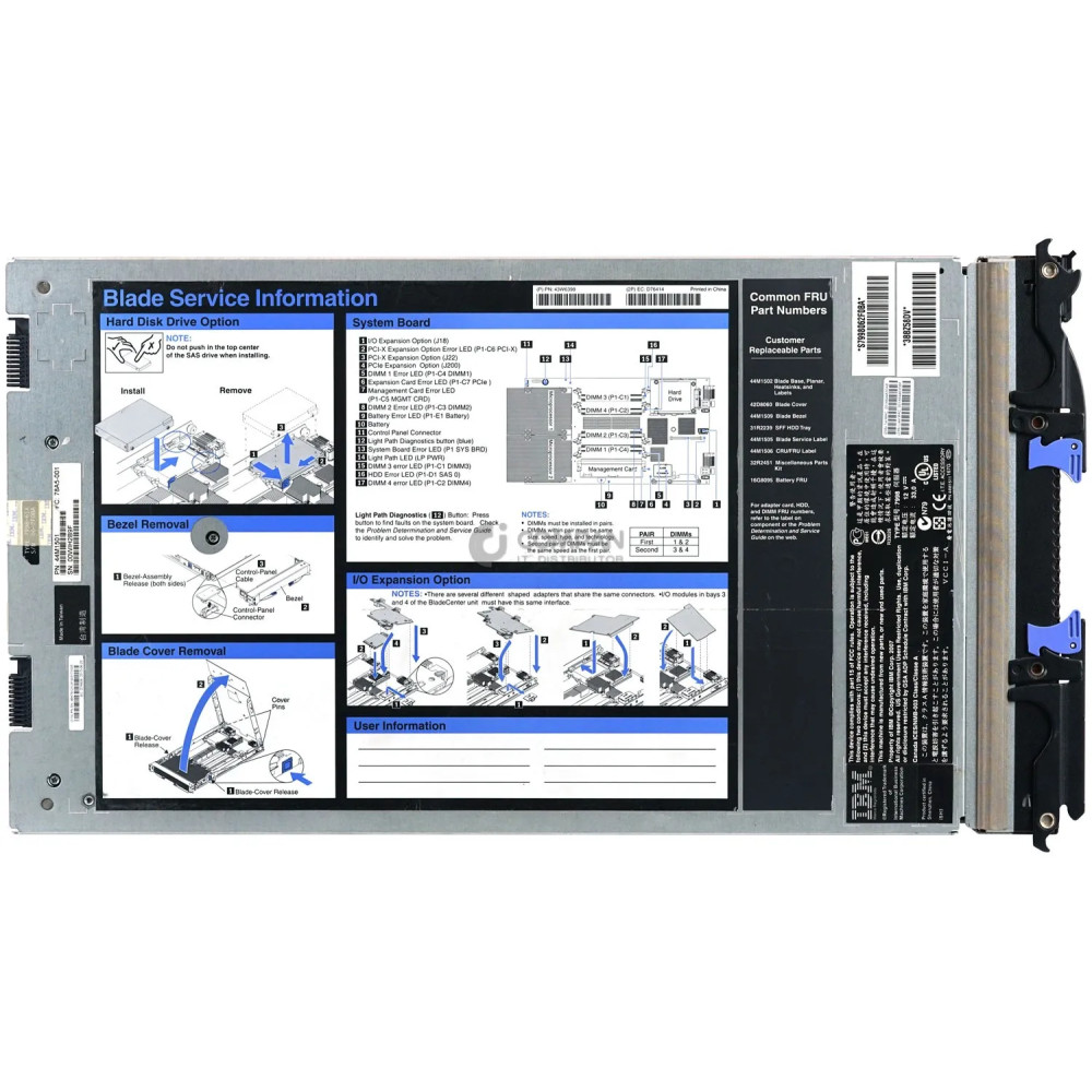 IBM BLADE SERVER JS22 2XPOWER CPU 16GB RAM
